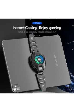 Bilişim Burada DL05 Tablet Radyatörlü Soğutucu Fan Yarı İletken Kablolu Göstergeli DL05 Memo RGB Tablet Fanı